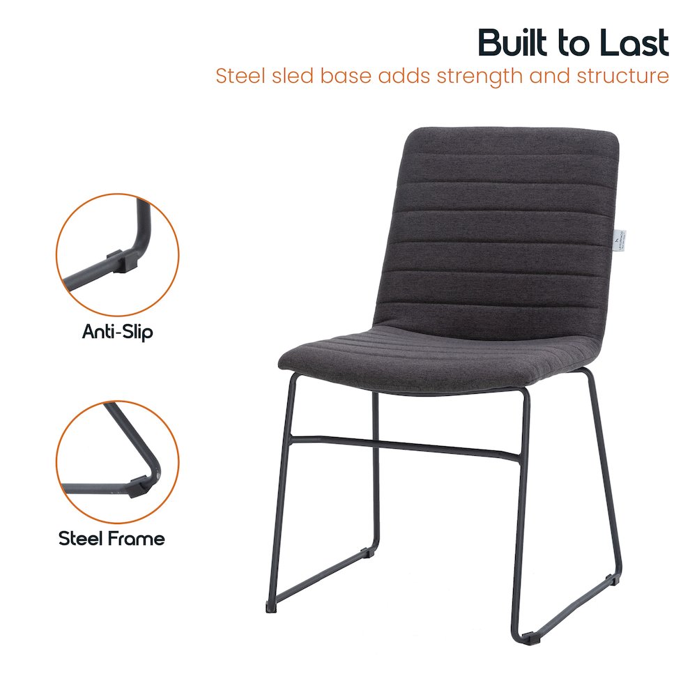 Zylar Series Office Guest Chair in Brown Fabric