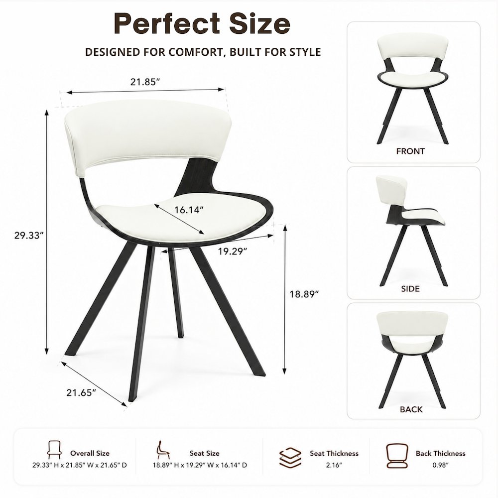 Murray Modern Dining Chair, Set of 2