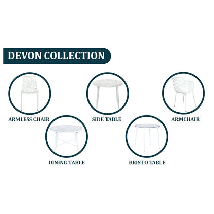 Modern Devon Aluminum Armchair, Set of 4
