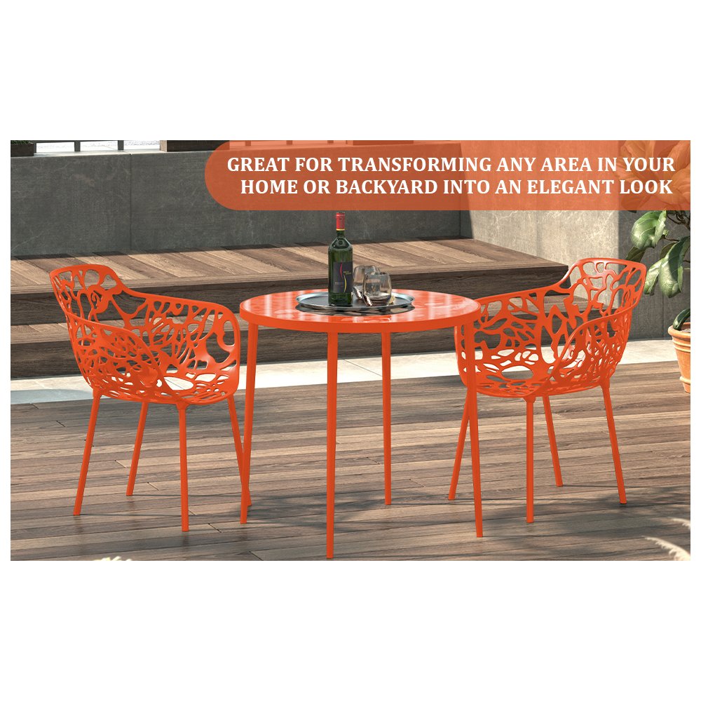 Modern Devon Aluminum Armchair, Set of 4