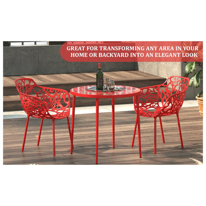 Modern Devon Aluminum Armchair, Set of 4