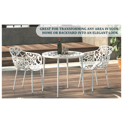 Modern Devon Aluminum Armchair, Set of 4