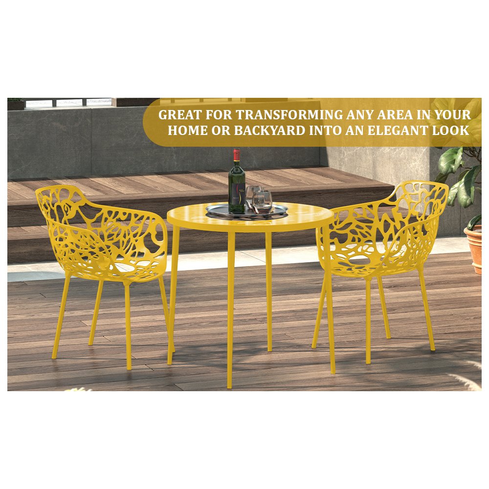 Modern Devon Aluminum Armchair, Set of 4