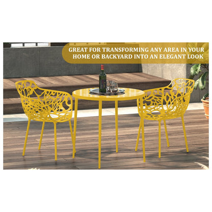Modern Devon Aluminum Armchair, Set of 4