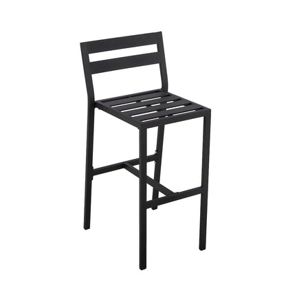 Chelsea Collection Modern Aluminum Outdoor Bar Chair Set of 4
