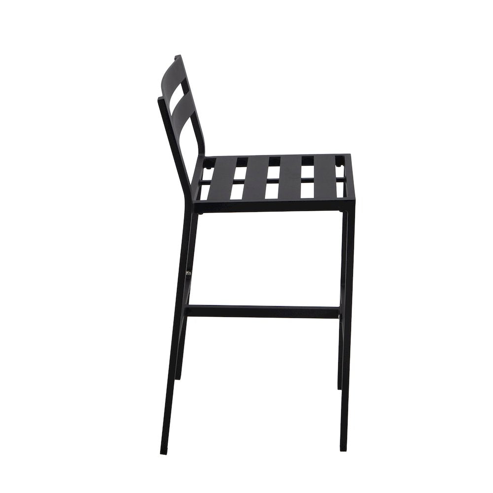 Chelsea Collection Modern Aluminum Outdoor Bar Chair Set of 4