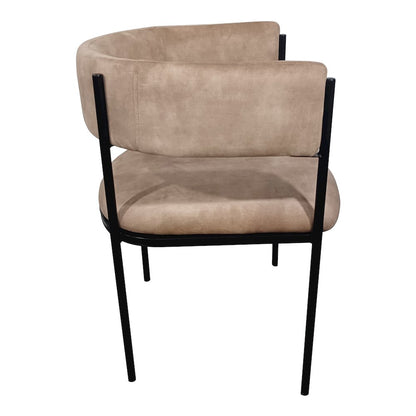 Cyril Collection Modern Chair in Light Brown Velvet