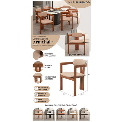 Velo Series Modern Dining Cha...rk Natural Wood with Taupe Seat Set of 4