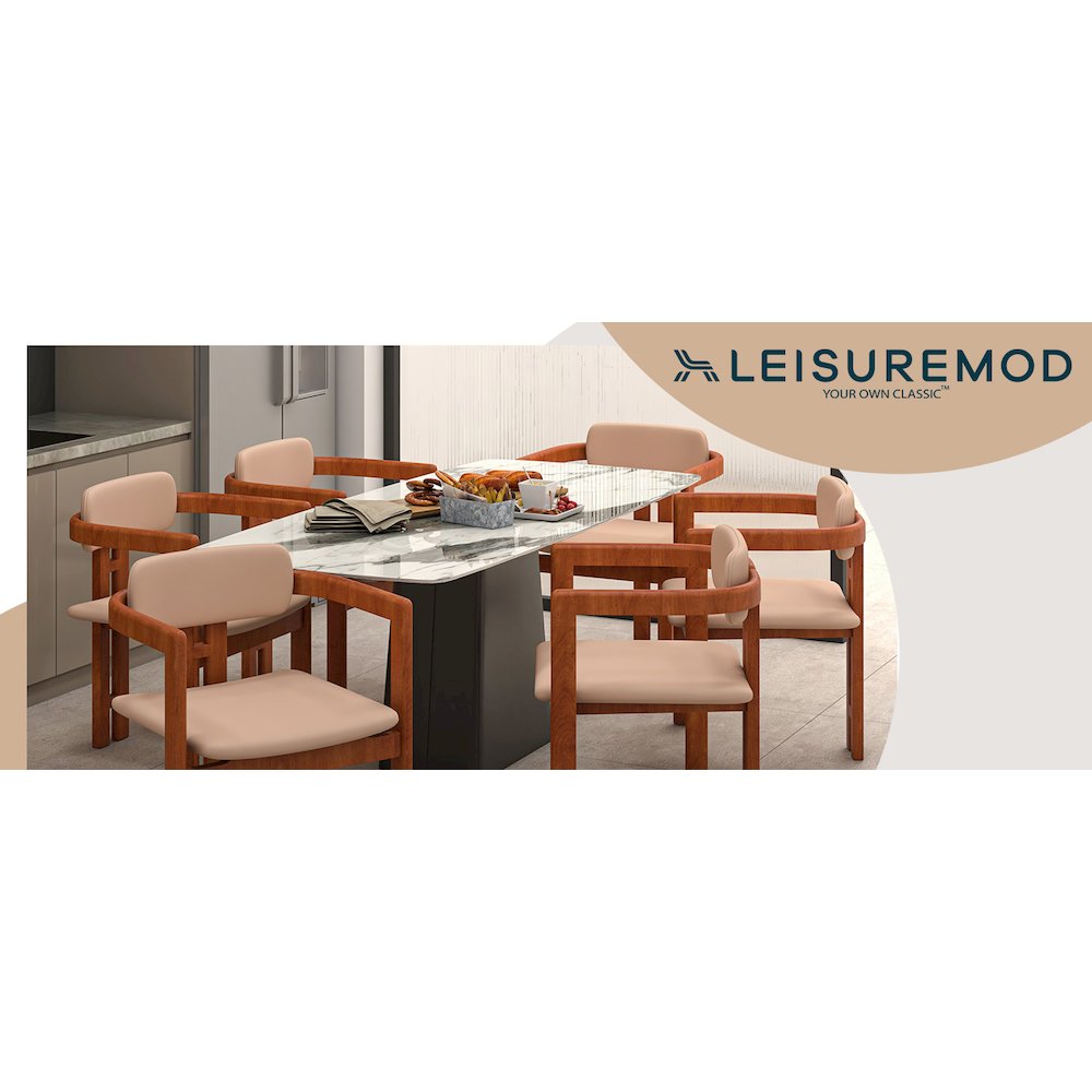 Velo Series Modern Dining Cha...rk Natural Wood with Taupe Seat Set of 4