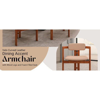 Velo Series Modern Dining Cha...rk Natural Wood with Taupe Seat Set of 4