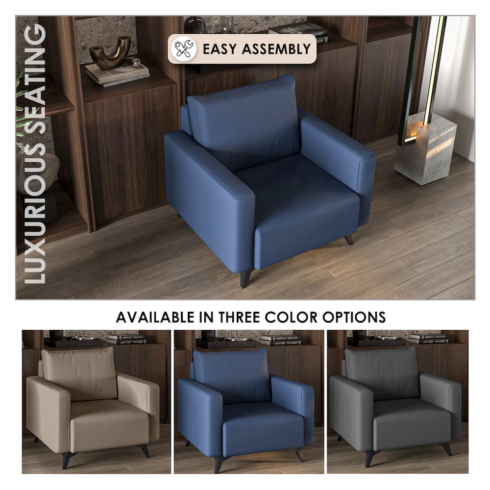 Inno Collection Single Seater Sofa In Dark Blue