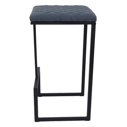 Quincy Leather Bar Stools With Metal Frame Set of 2