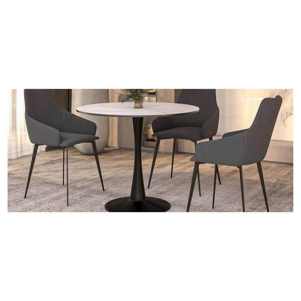 Bristol Mid-Century Modern Round Dining Table