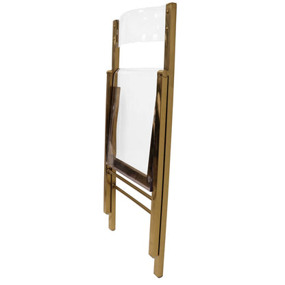 Menno Mid-Century Modern Acrylic Folding Chair