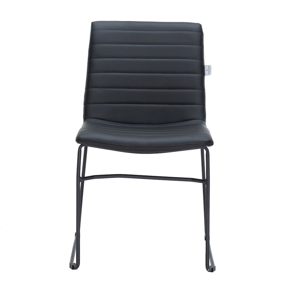 Zylar Series Office Guest Chair in Black Leather