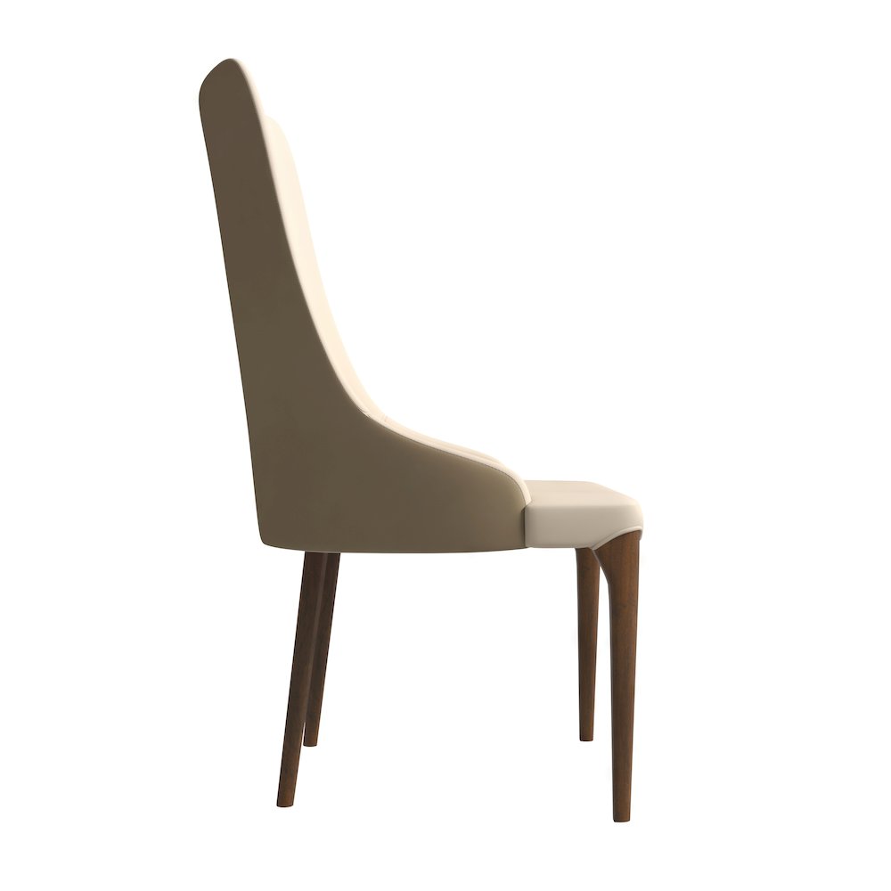 Elm Collection Modern Wooden Dining Chair In Toupe