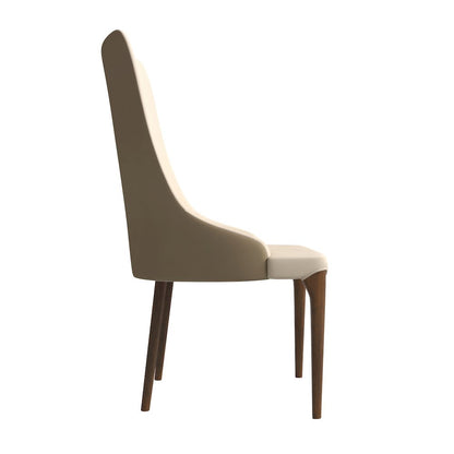 Elm Collection Modern Wooden Dining Chair In Toupe