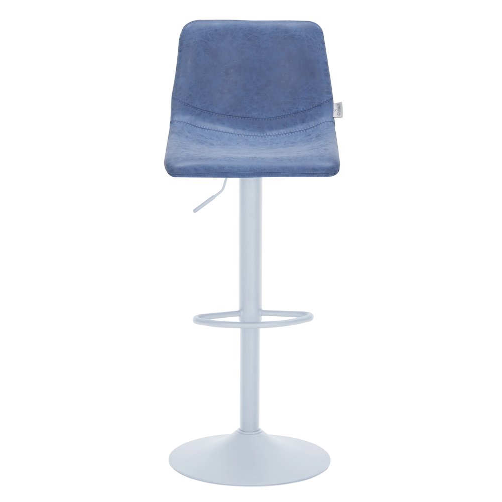 Tilbury - Bar stool -White Base- Peacock Blue