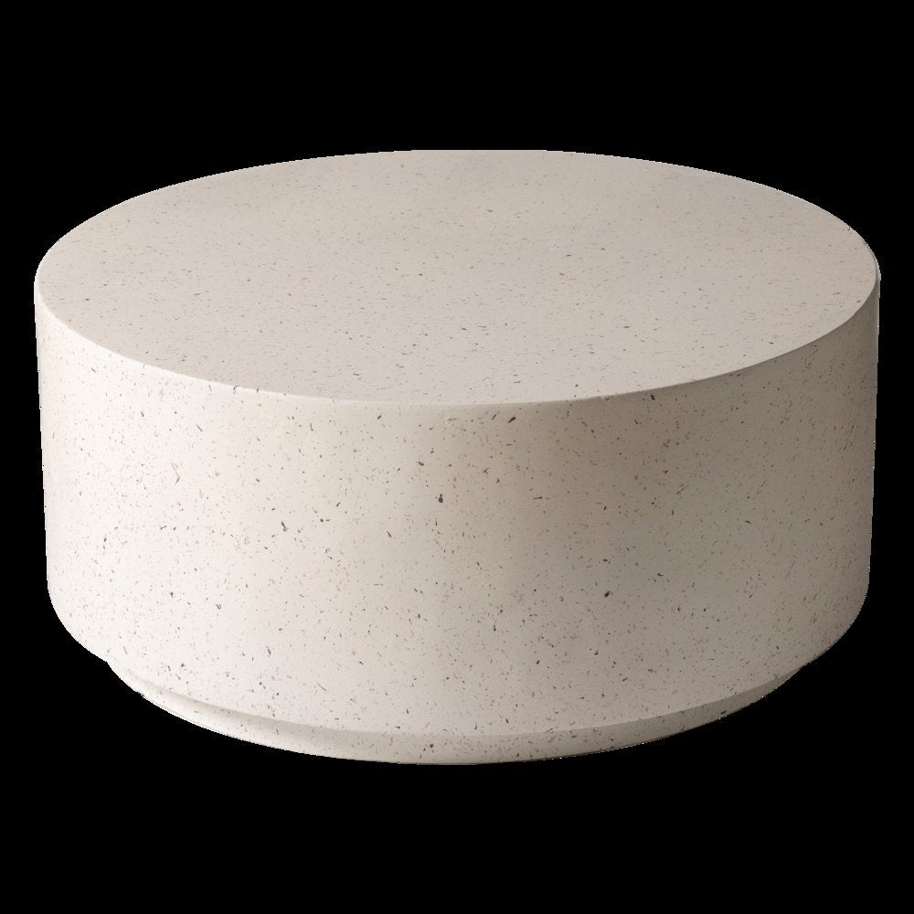 Terra Collection Fiberglass Outdoor Coffee Table In White