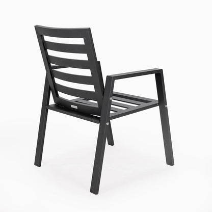 Chelsea 7-Piece Patio Dining Set 78-118" Wide Dining Armchair in Orange