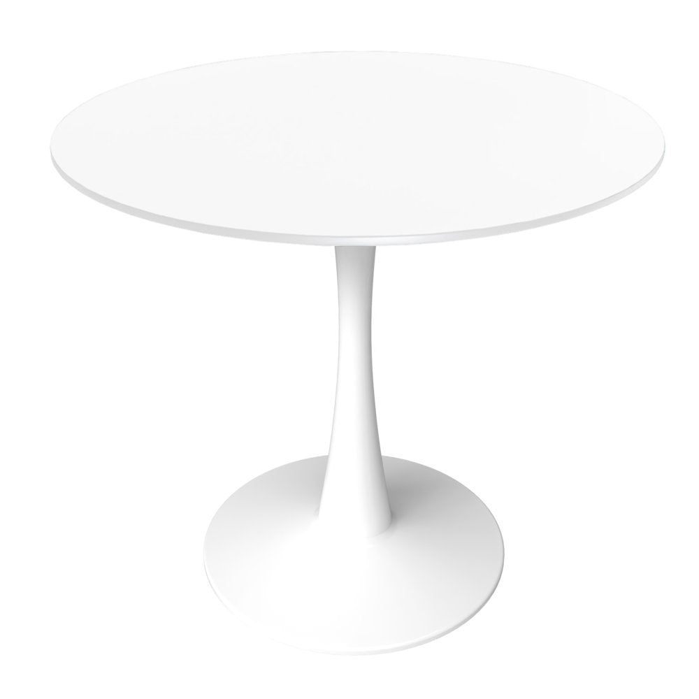 Leisyremod Bristol 24" Round Dining Table White base with White top