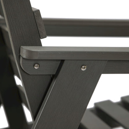 Alpine - Grey Loveseat - Dark Green Cushions