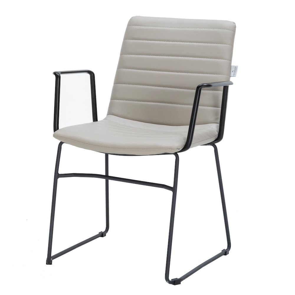 Zylar Series Office Guest Arm Chair in Tan Leather