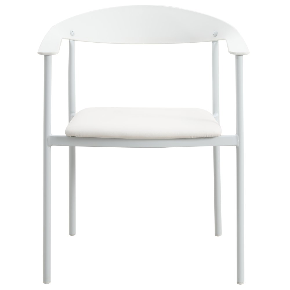 Kora Collection Modern Dining Chair in White - Set of 2