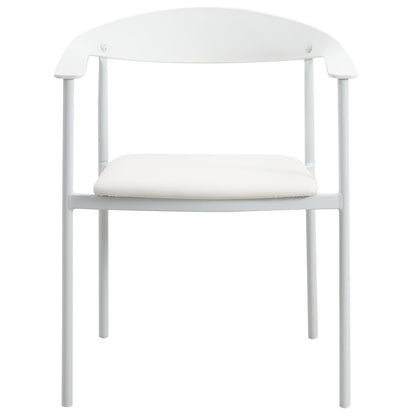Kora Collection Modern Dining Chair in White - Set of 2
