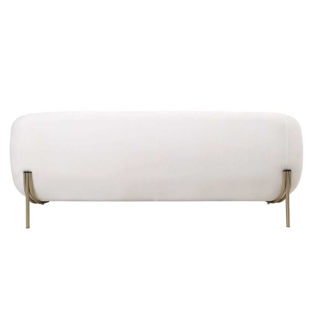Zuno Three-Seater Sofa Upholstered in Velvet Wide Couch