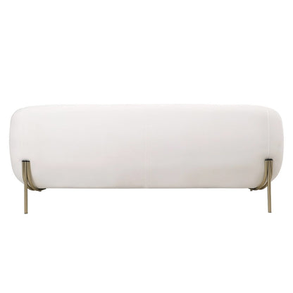 Zuno Three-Seater Sofa Upholstered in Velvet Wide Couch