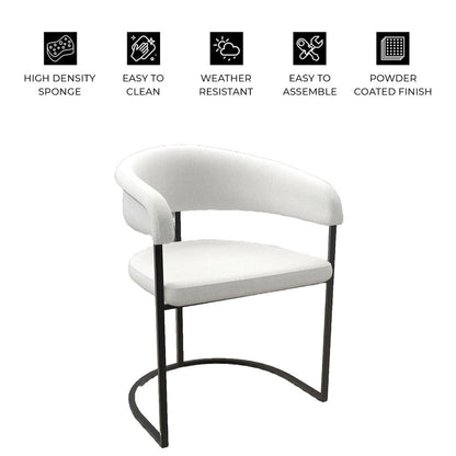 Aero Collection Modern Dining Chair in White