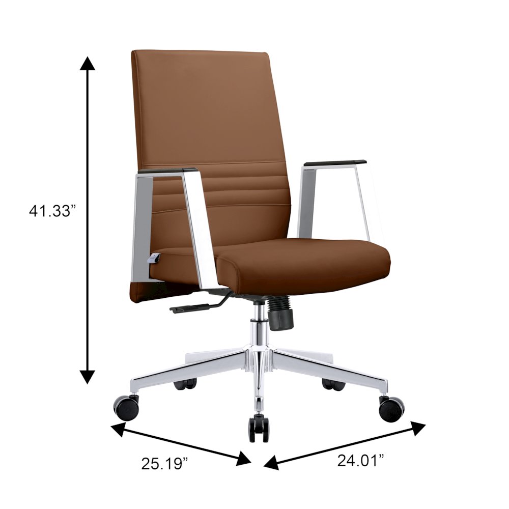Aleen Office Chair in Dark Brown