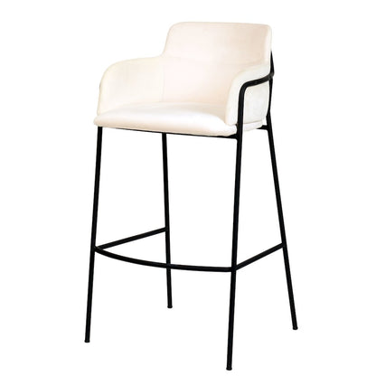 Axis Collection Modern Bar height Chair in Biege