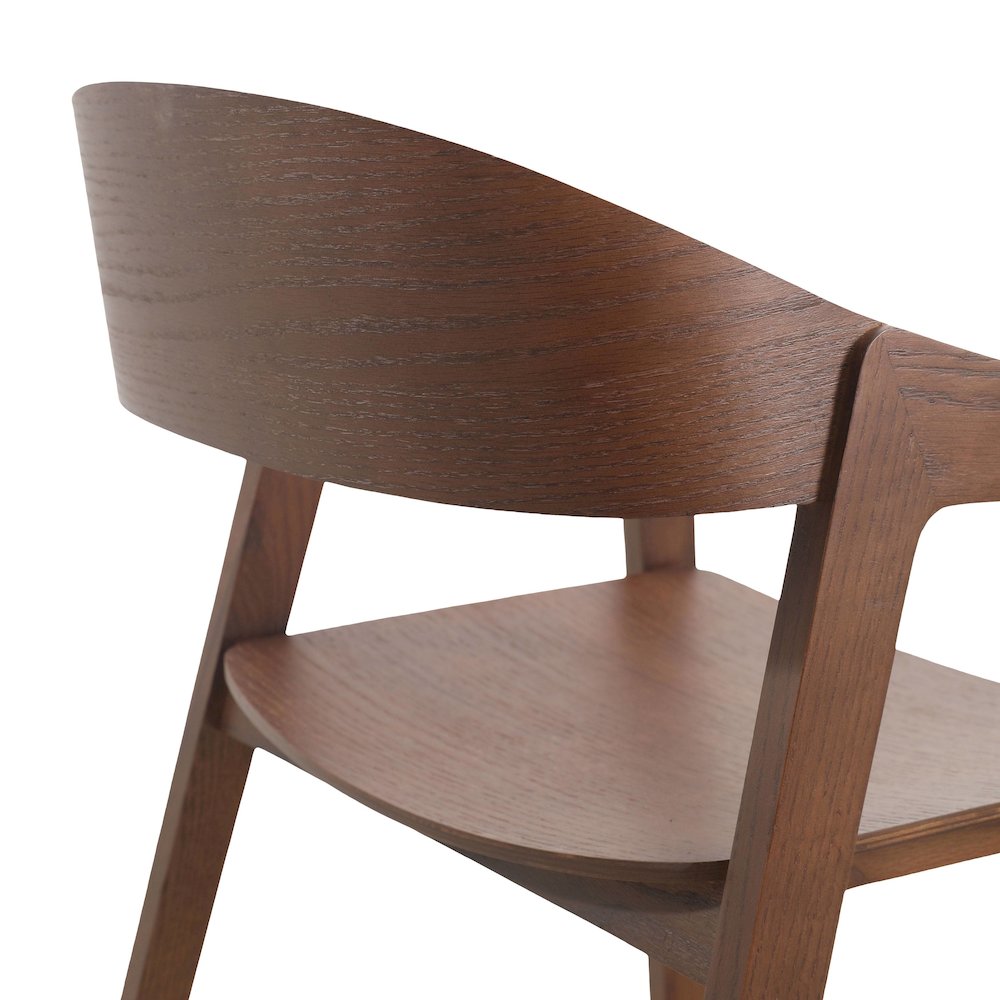 Rivo Collection Elegant Dining Chair in Dark Walnut Color Wood