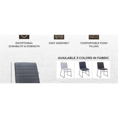 Zylar Series Office Guest Chair in Grey Leather