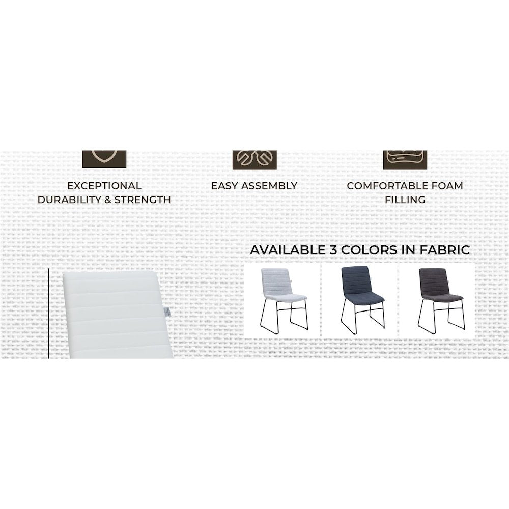 Zylar Series Office Guest Chair in White Leather