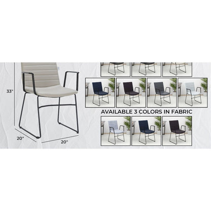 Zylar Series Office Guest Arm Chair in Tan Leather