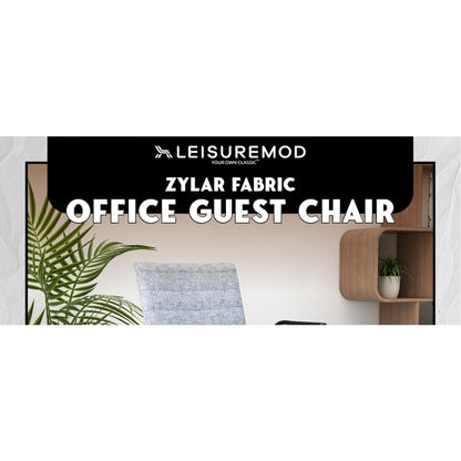 Zylar Series Office Guest Arm Chair in Grey Fabric
