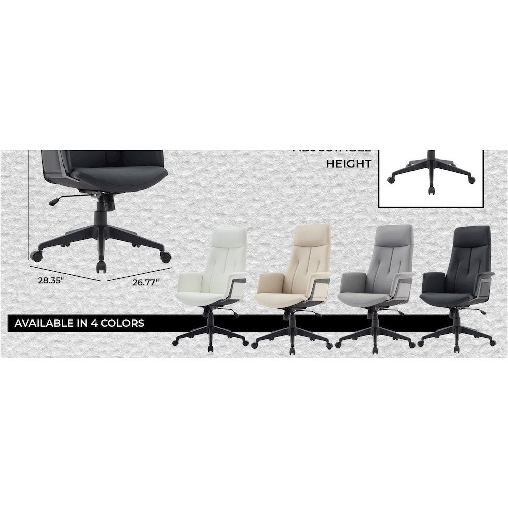 Inifini Collection Modern Office Chair In Black