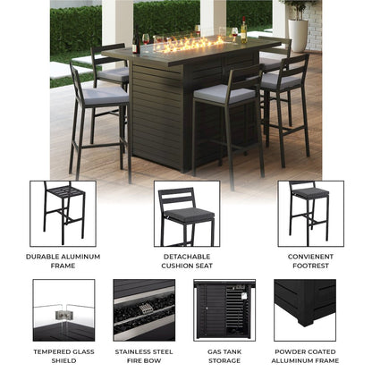 Chelsea Collection Aluminum Outdoor Dining Set