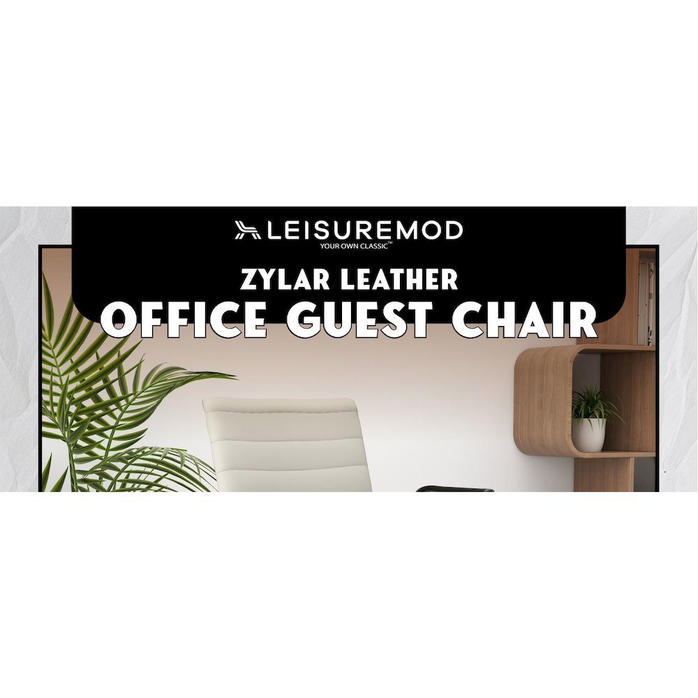 Zylar Series Office Guest Arm Chair in Tan Leather