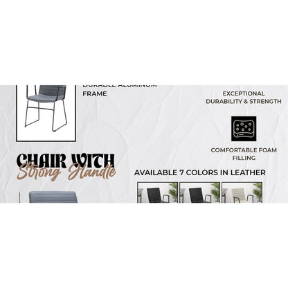 Zylar Series Office Guest Arm Chair in Grey Leather