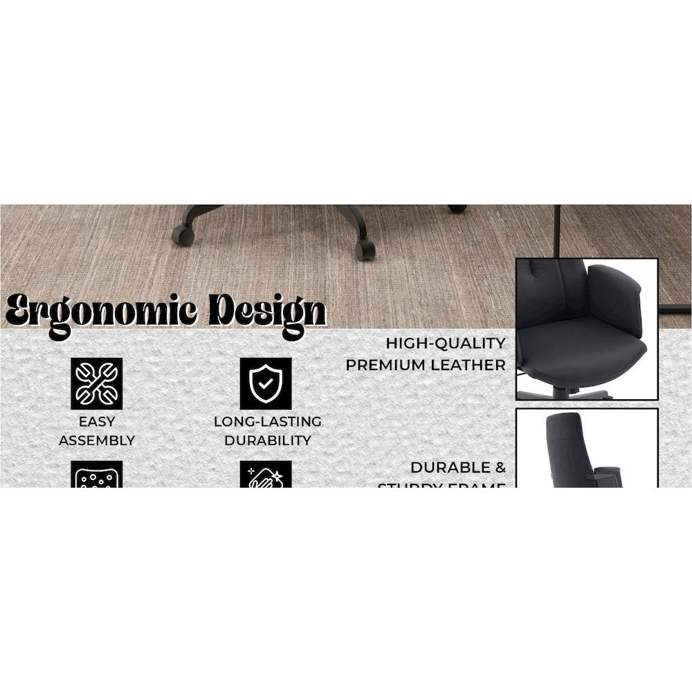 Inifini Collection Modern Office Chair In Black