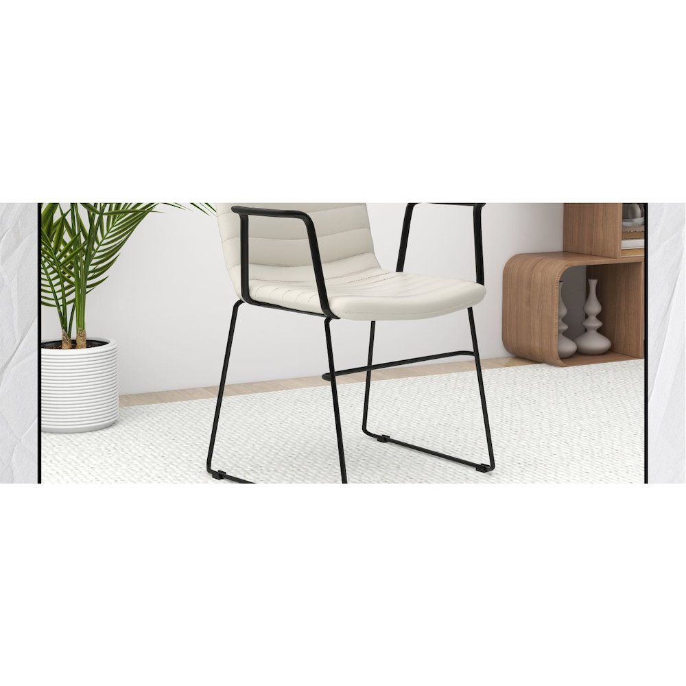 Zylar Series Office Guest Arm Chair in Tan Leather