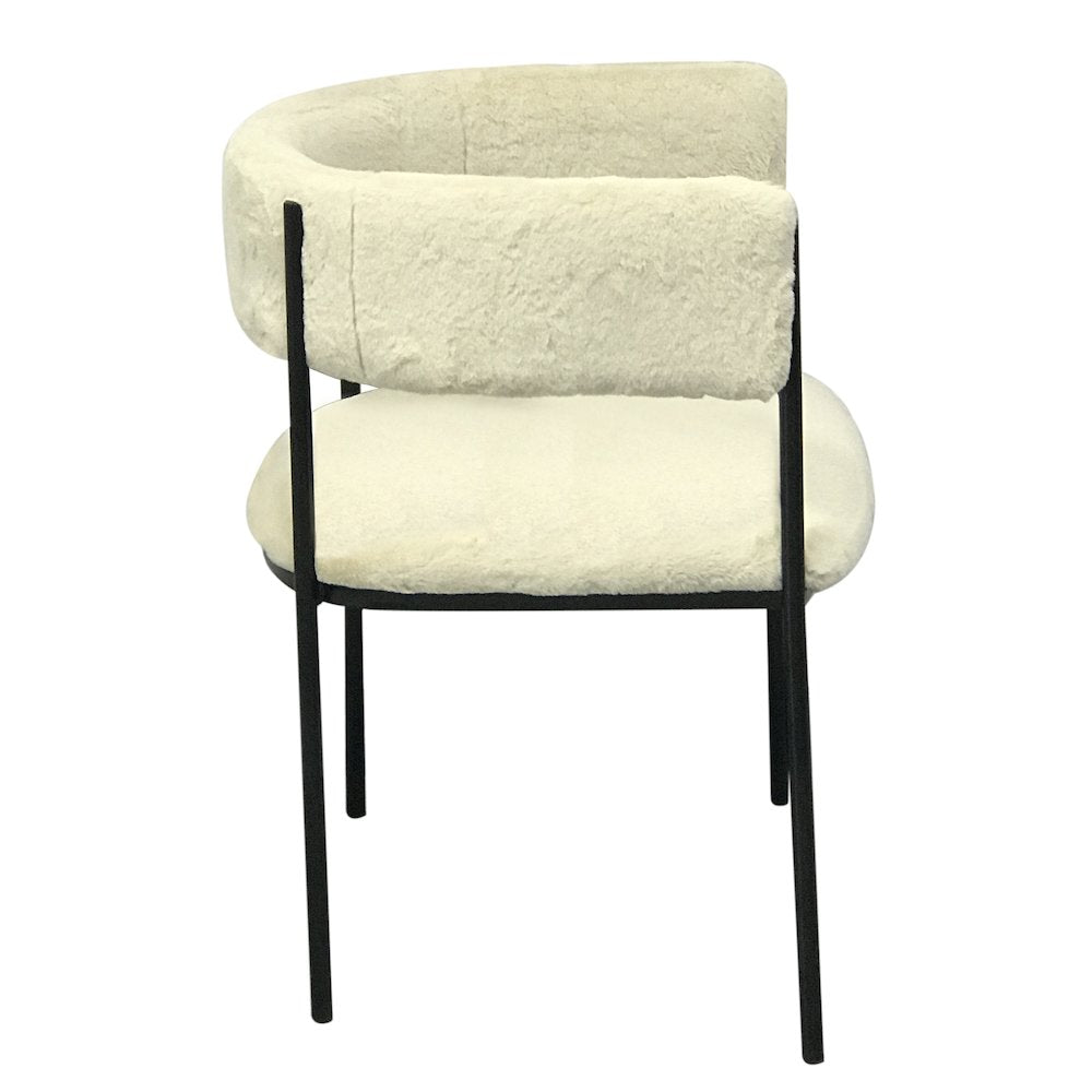 Gavin Series Modern Chair Black Frame in Light Brown Set of 4
