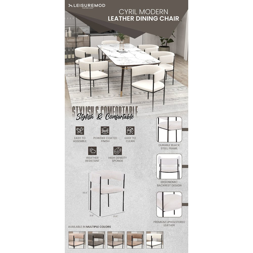 Gavin Series Modern Chair Black Frame in Light Brown Set of 4