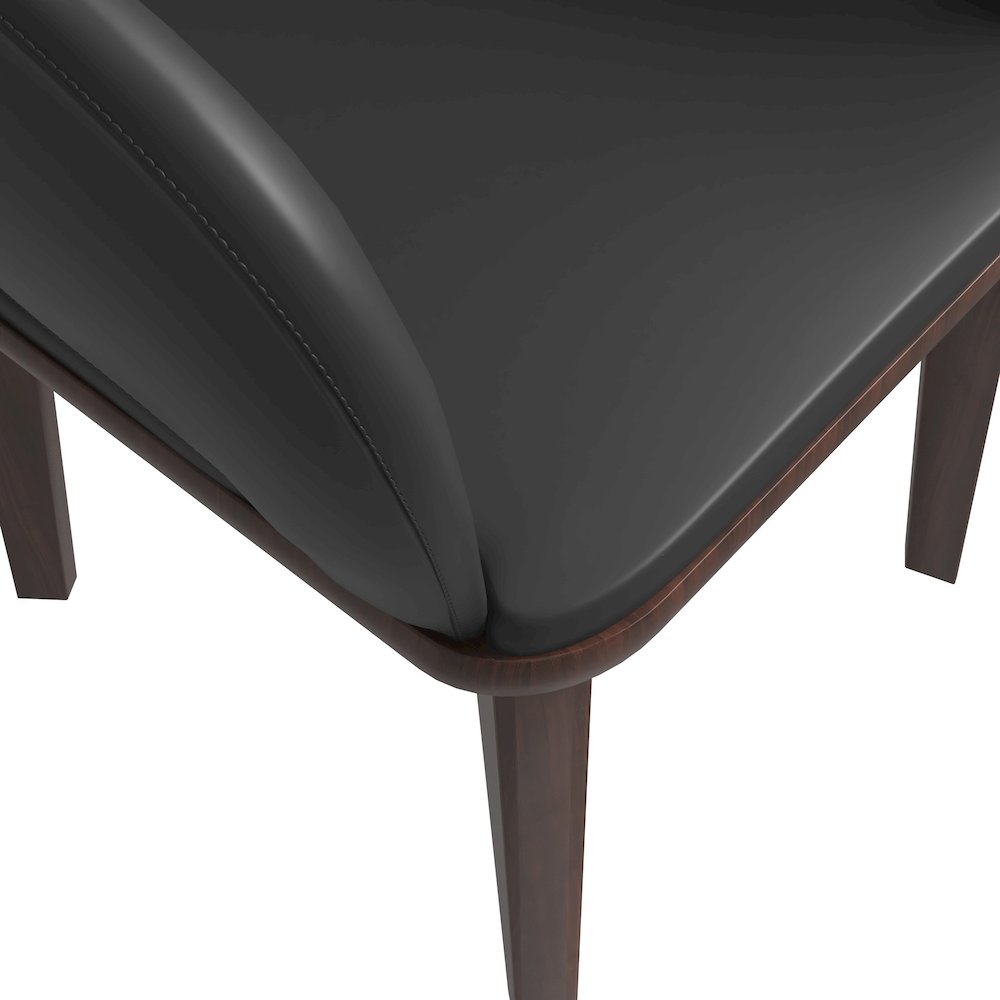 Vivara Collection Modern Dining Chair in Dark Grey