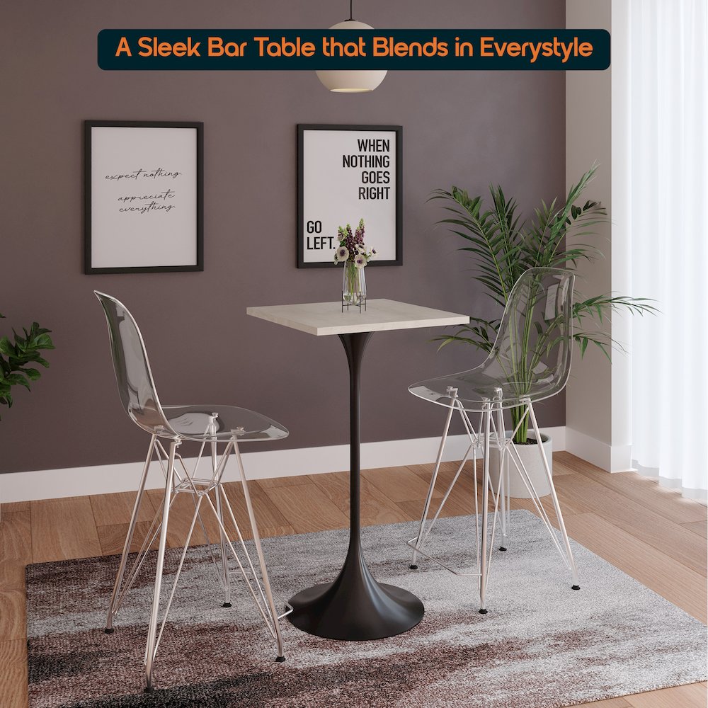 Verve Collection 24 Square Top Bar Height Table