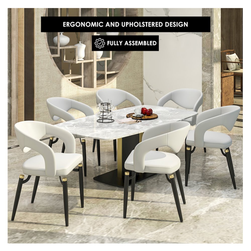 Entice Collection Modern Dining Chair Set of 2 in Grey